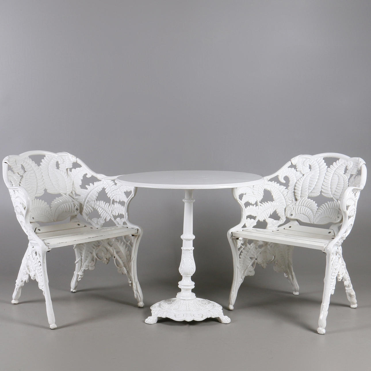 TRÄDGÅRDSGRUPP, gjutjärn, Melins Anderstorp, 1900-tal.