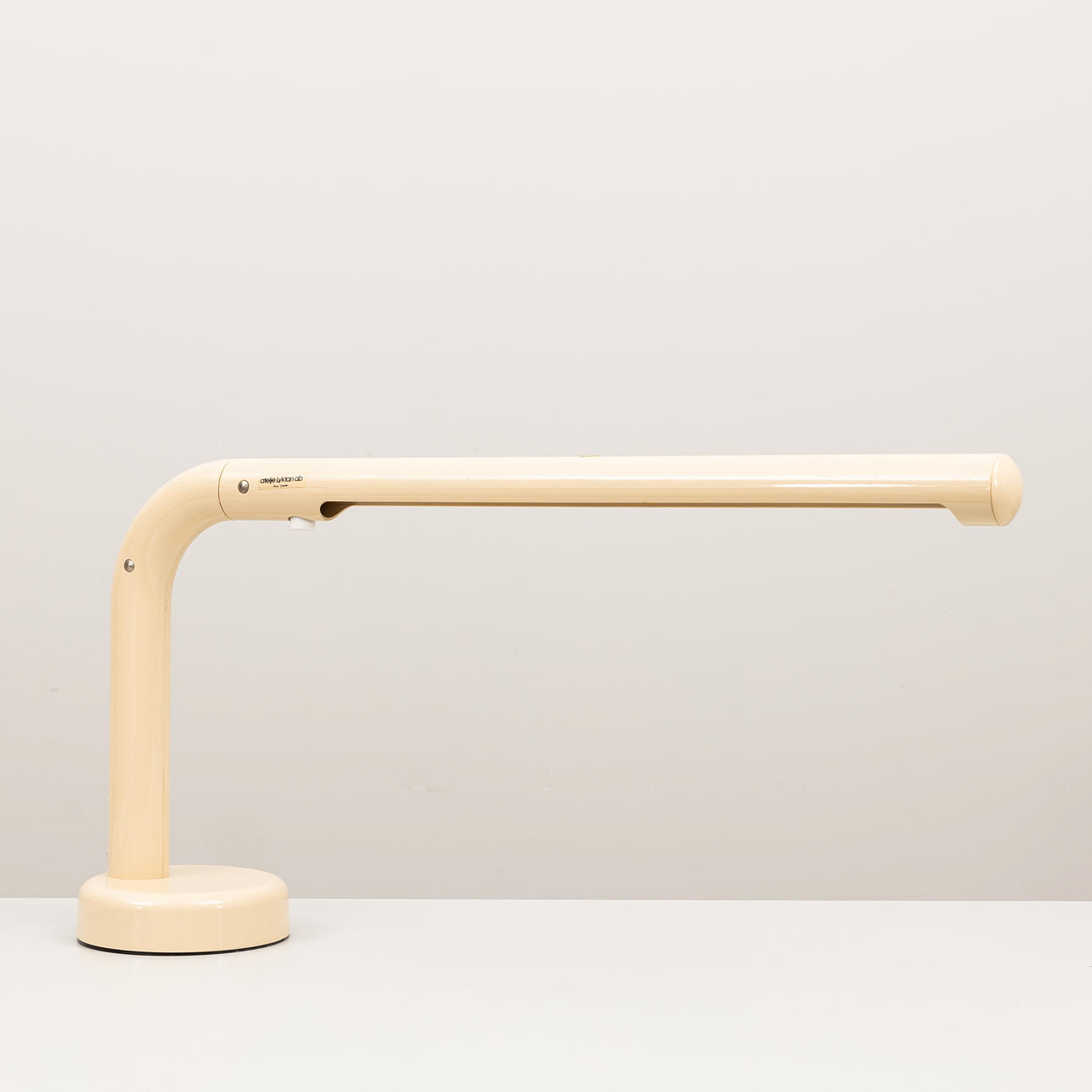 ANDERS PEHRSON. Table lamp “Tuben” cream-colored, atelier lantern.