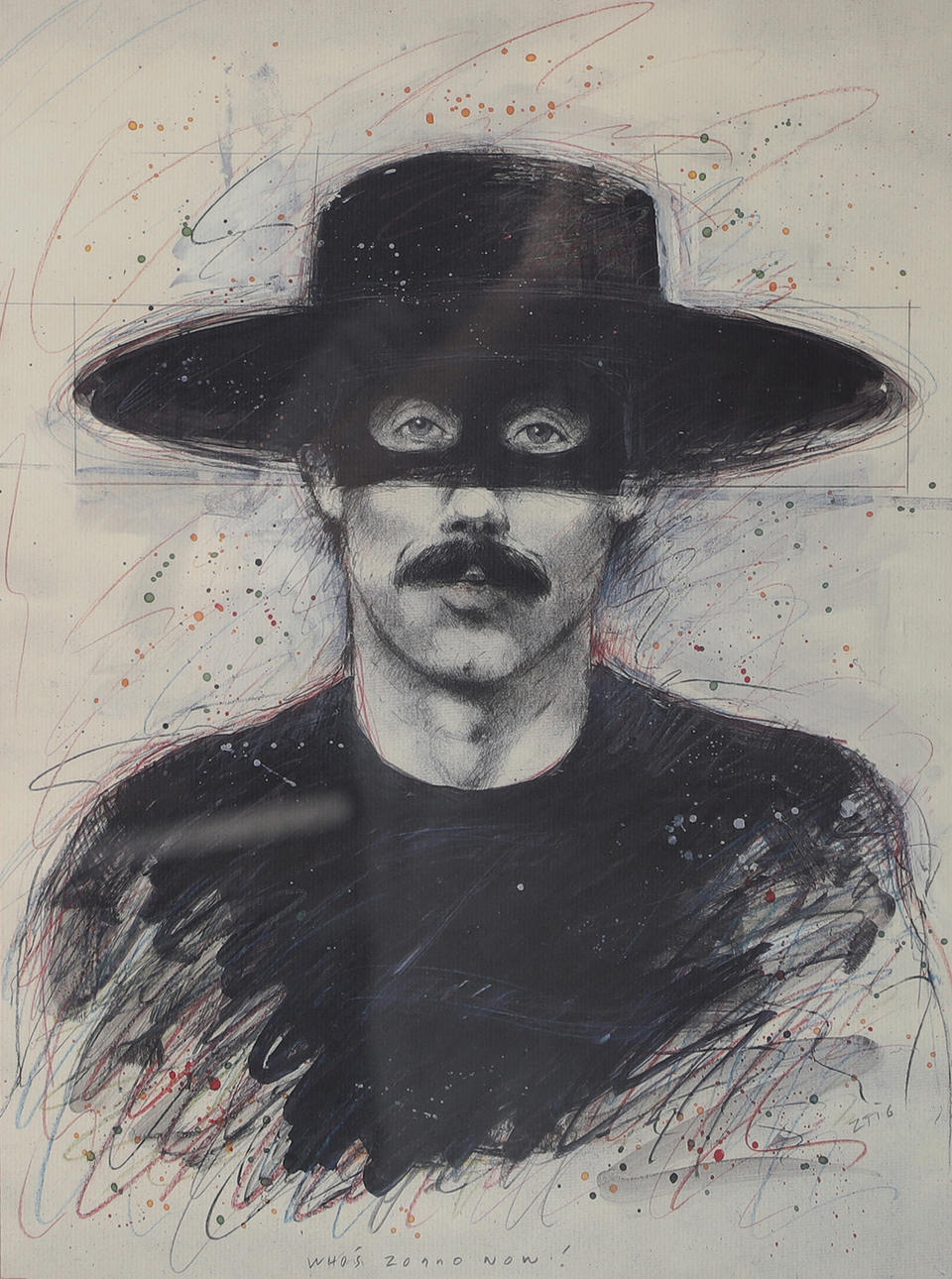 LASSE ÅBERG. “Who's Zorro now”, colour lithograph, signed. Art ...