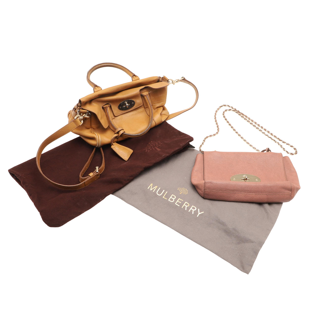 TWO SMALL MULBERRY LEATHER BAGS.