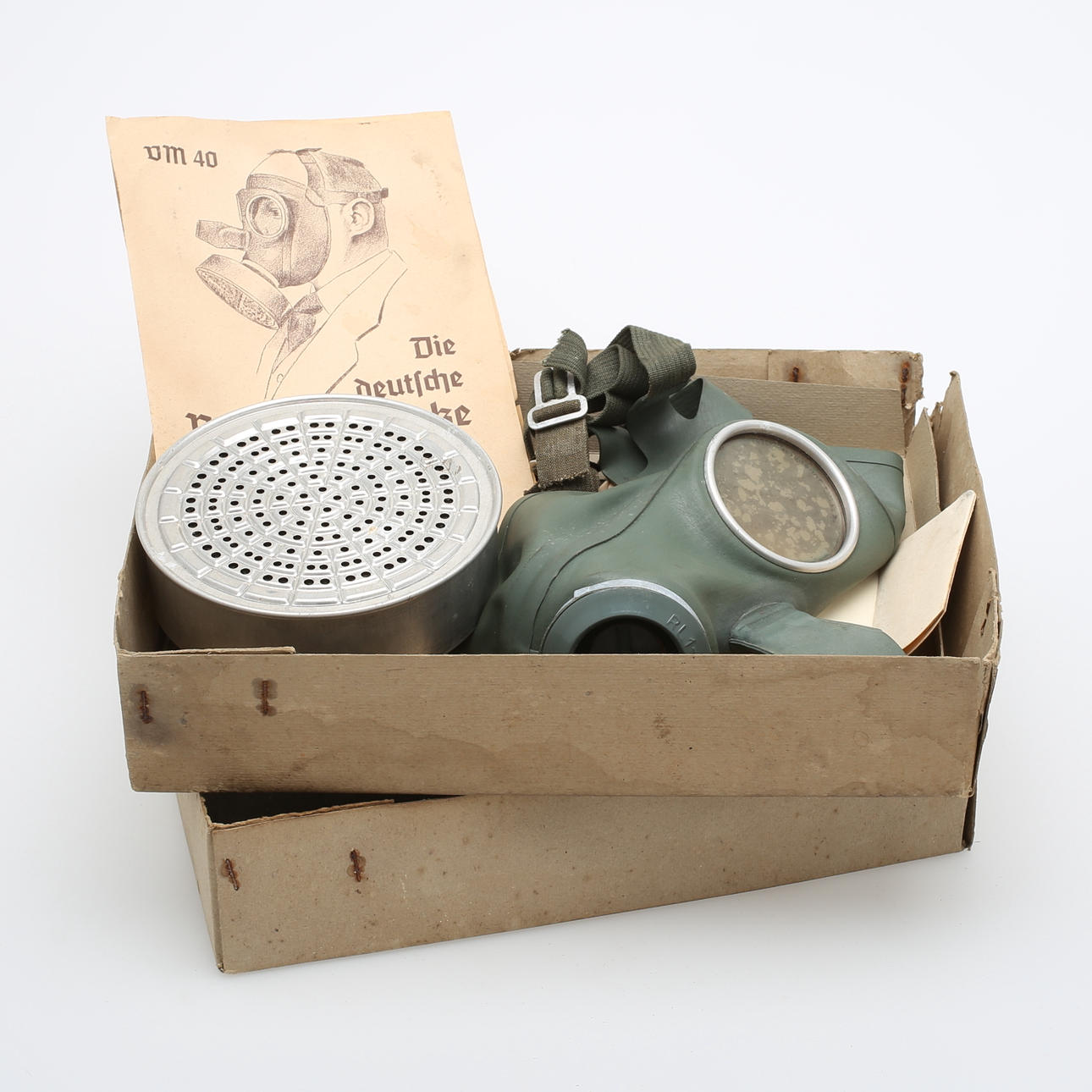 GASMASK, från 2:a världskriget, 1942, Tyskland.