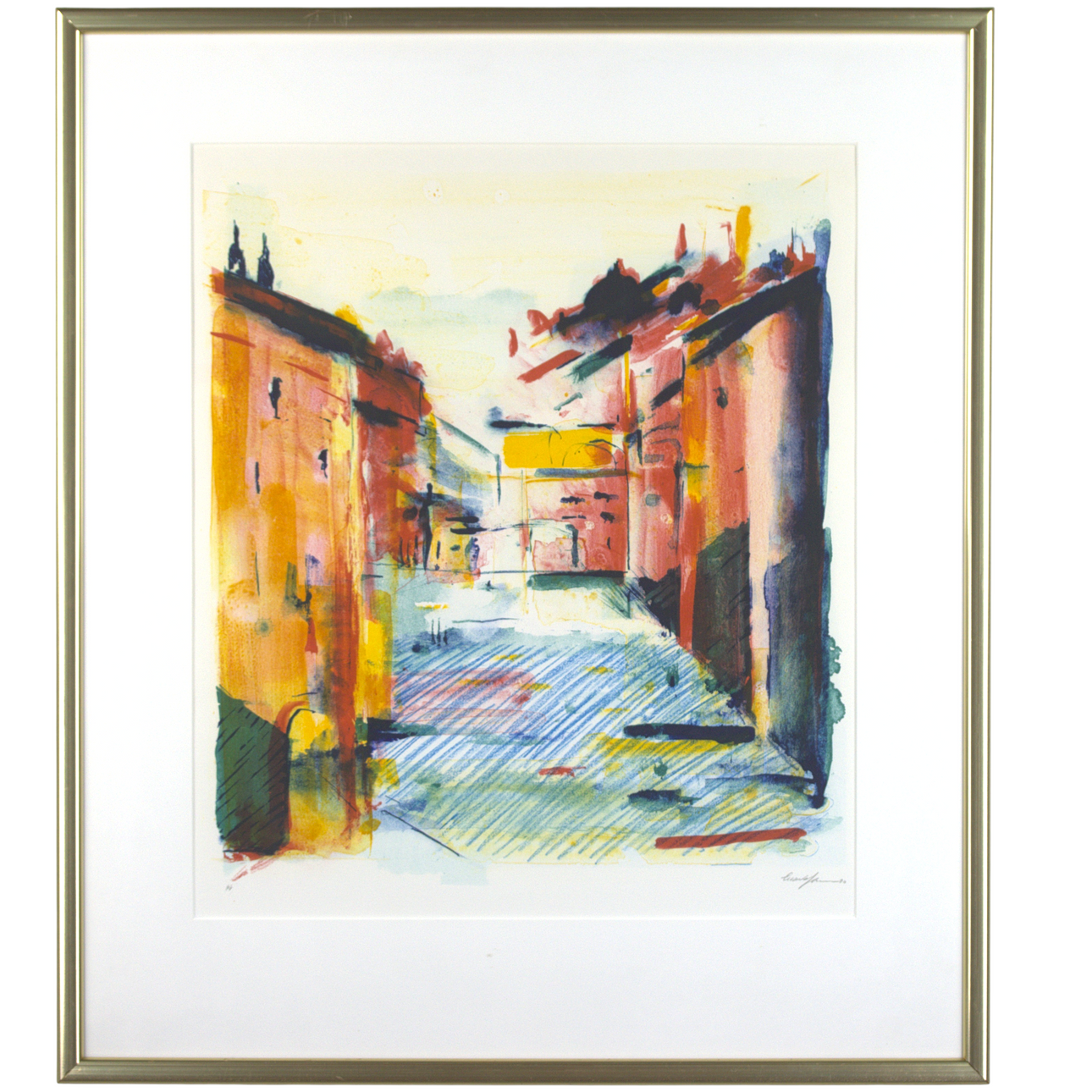 ELISABETH JANSSON. Lithograph, composition, signed.