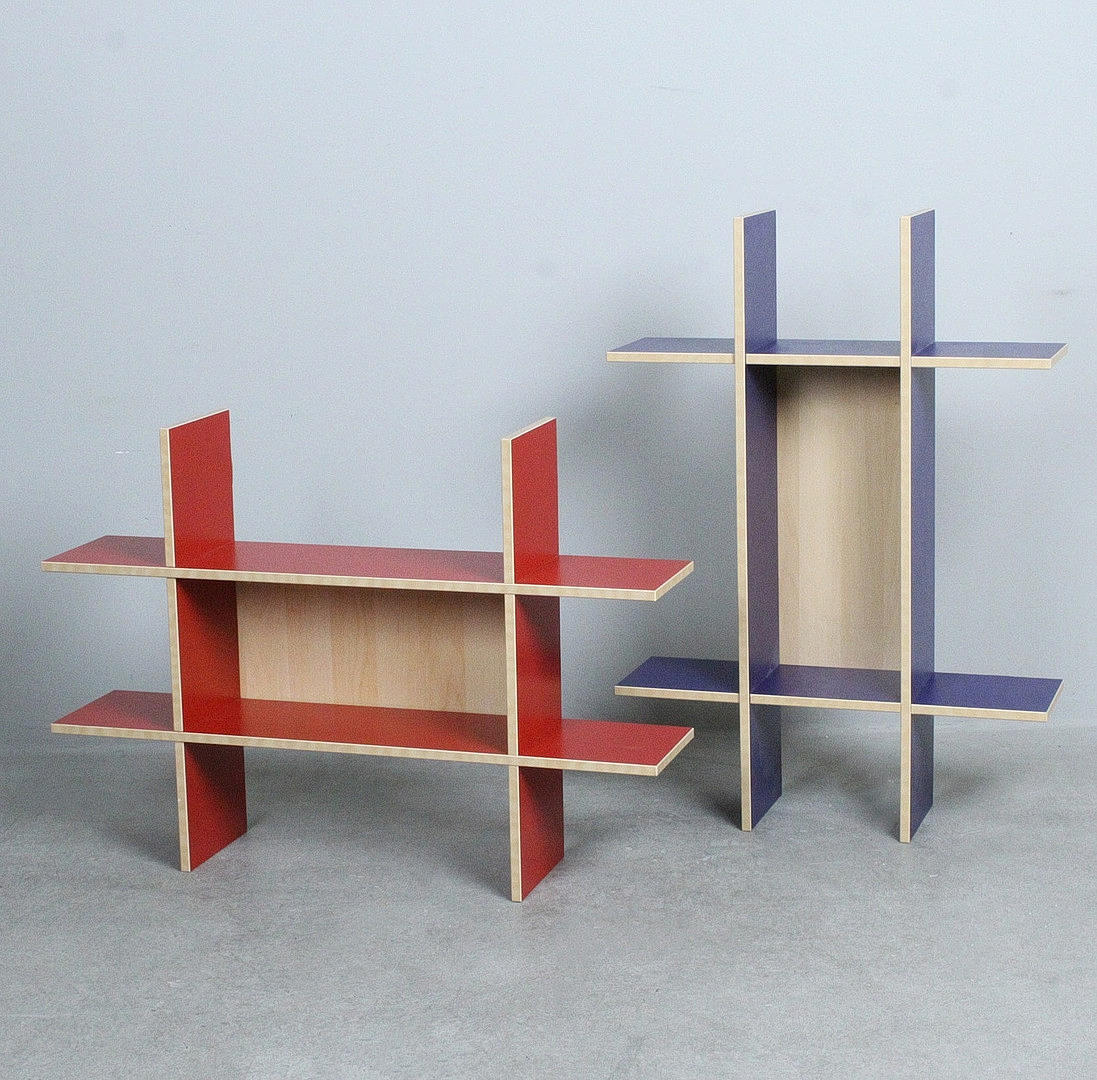 IKEA. Two wall shelves, 'Robin' model, Sweden, 1990s.