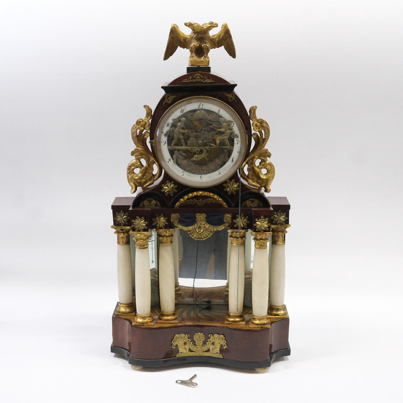 AN EMPIRE TABLE CLOCK, AUSTRIA, 19TH CENTURY.