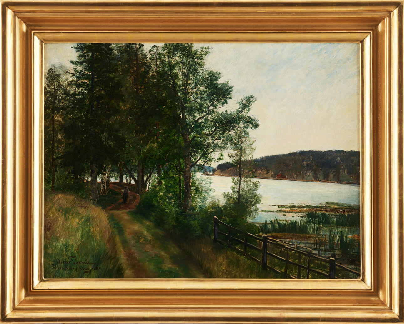 OSCAR TÖRNÅ (1842-1894). At Forsa Ström.