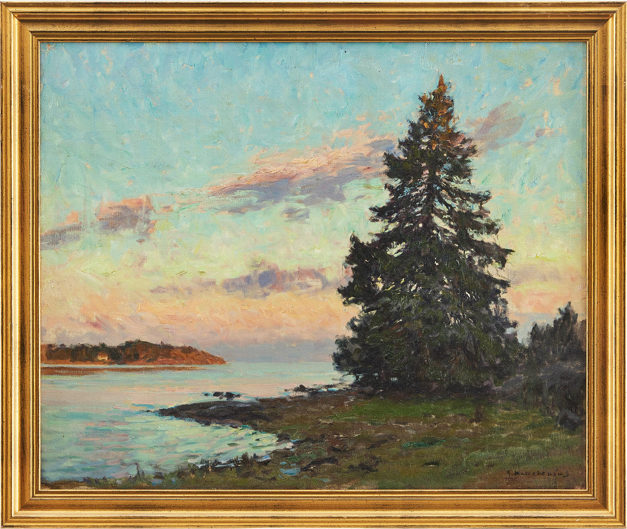 GOTTFRID KALLSTENIUS. Twilight landscape.