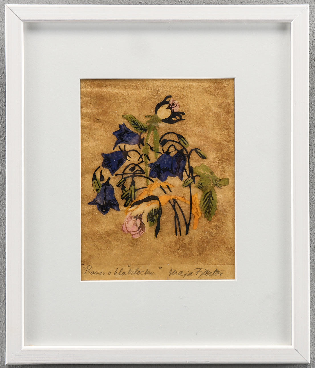 MAJA FJAESTAD. Handprint, signed.