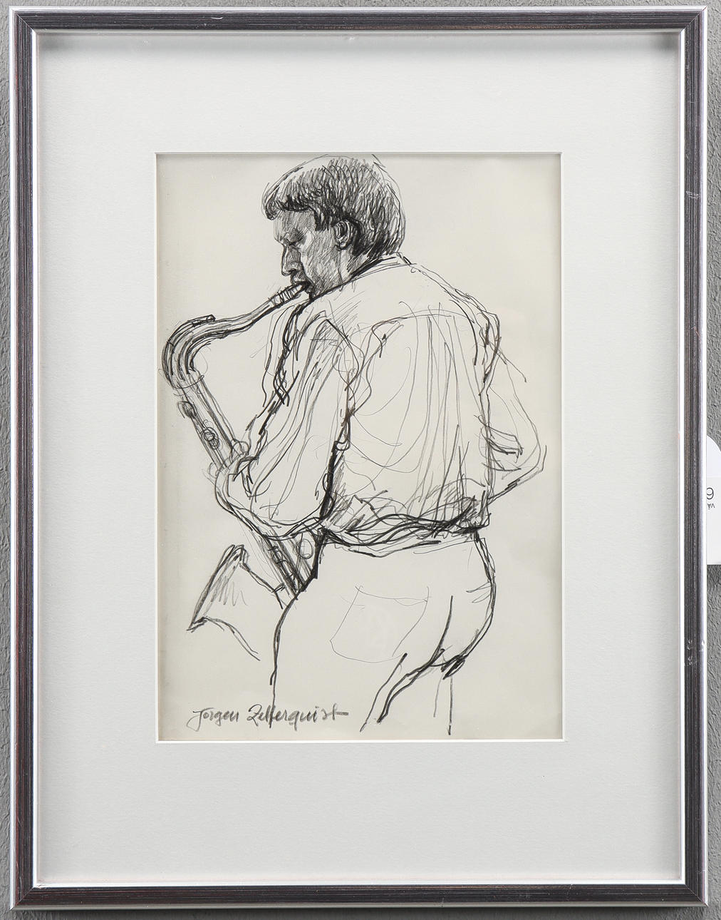 JÖRGEN ZETTERQVIST pencil drawing, signed.