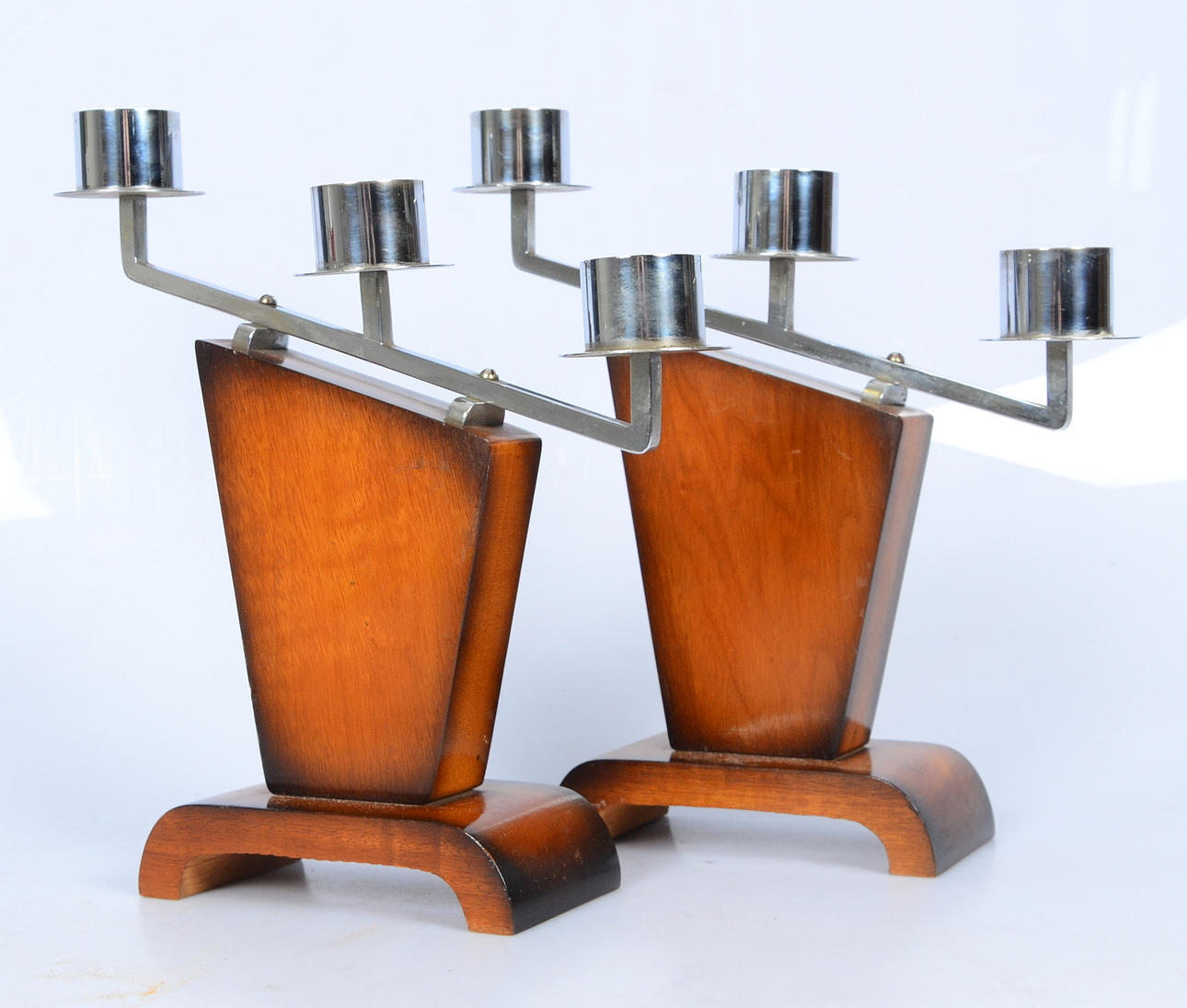 LJUSSTAKAR, 1 par, Art deco.