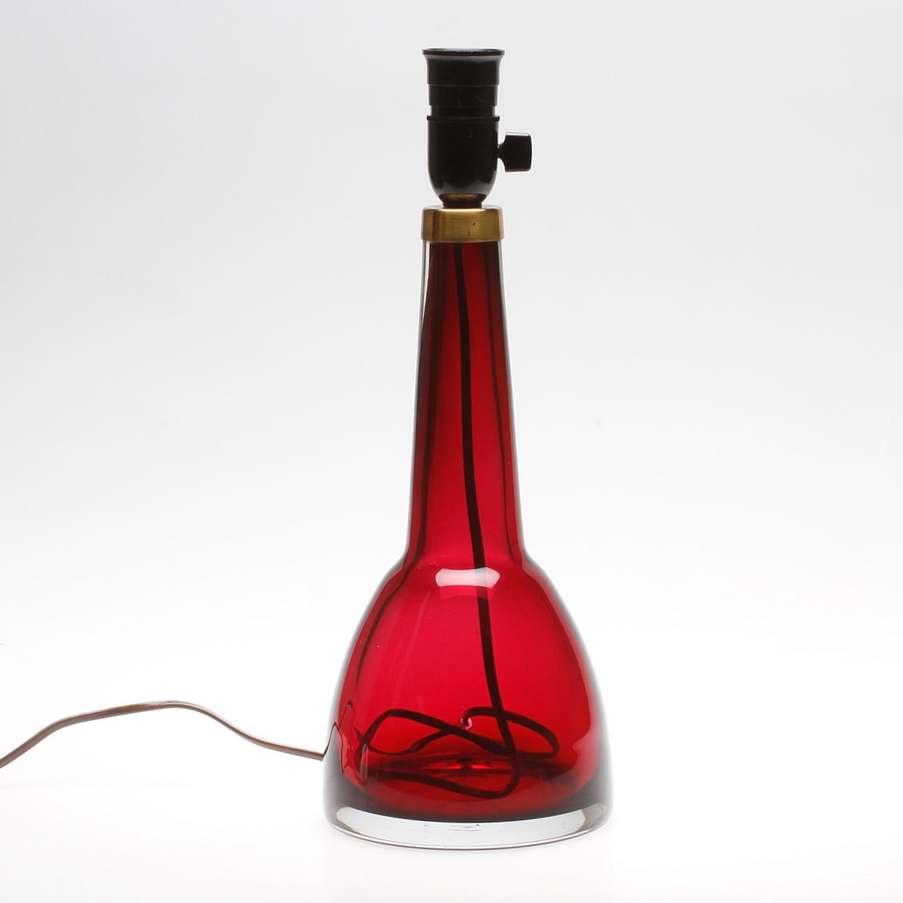 BORDSLAMPA, glas, Carl Fagerlund, Orrefors, 1950-60-tal.