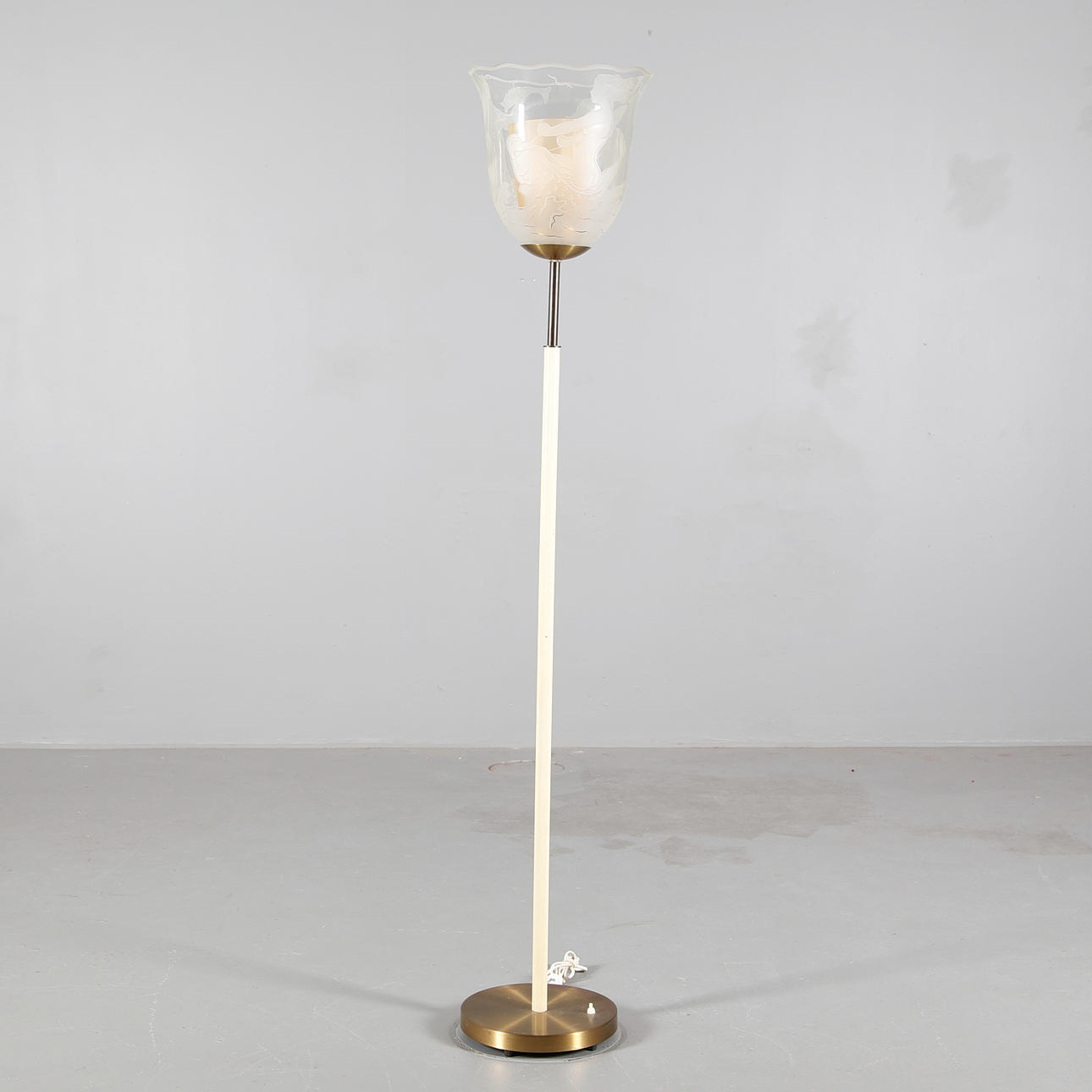 GOLVLAMPA, Kjell Löwenadler för Glössner&Co, 1940-tal, signerad.