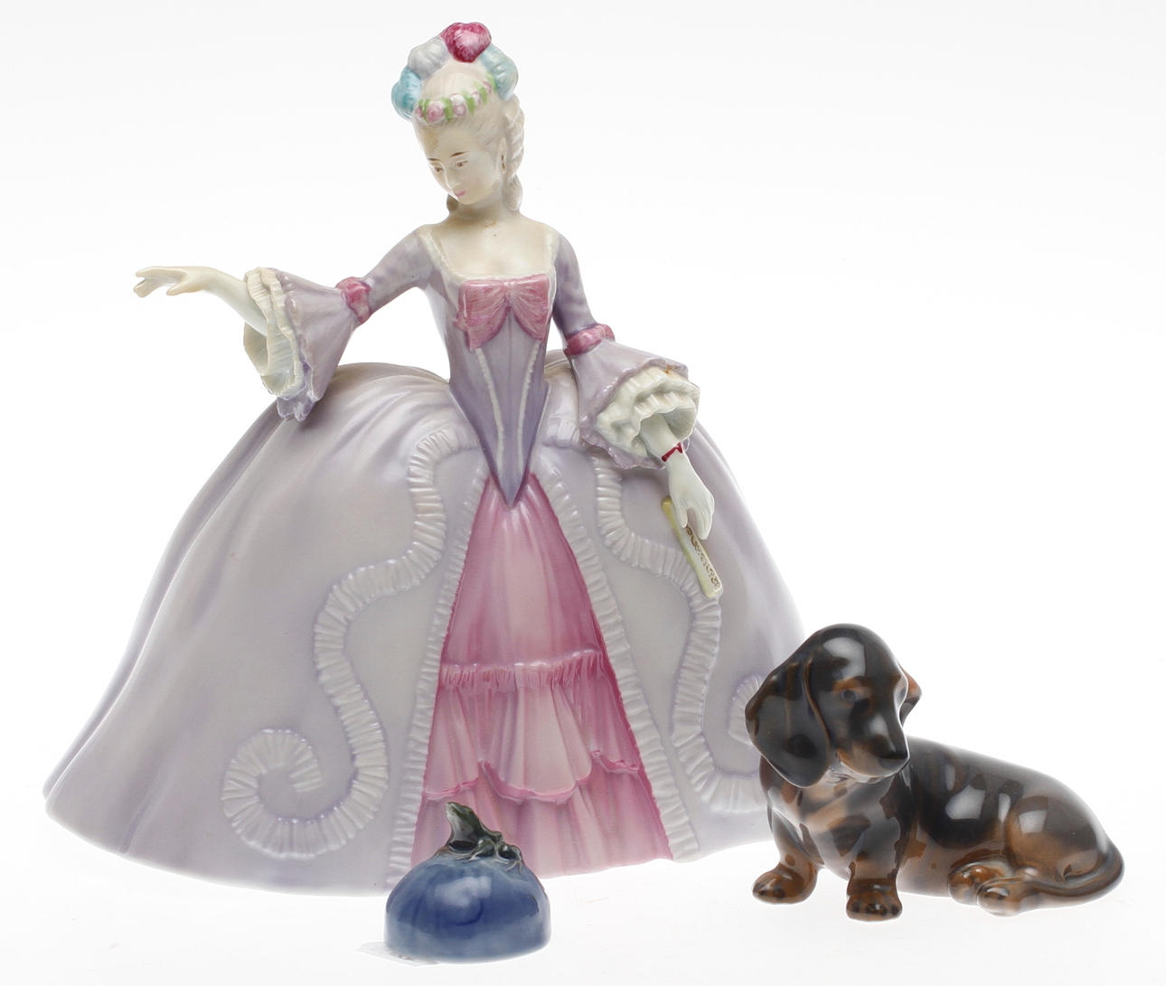 FIGURINER, 3 st, porslin, Franklin Porcelain, Royal Copenhagen.