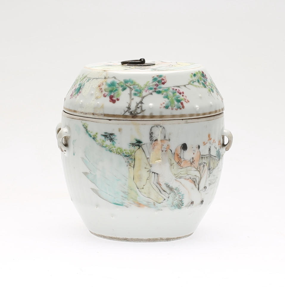 LOCKSKÅL, porslin, Kina, 1800/1900-tal.