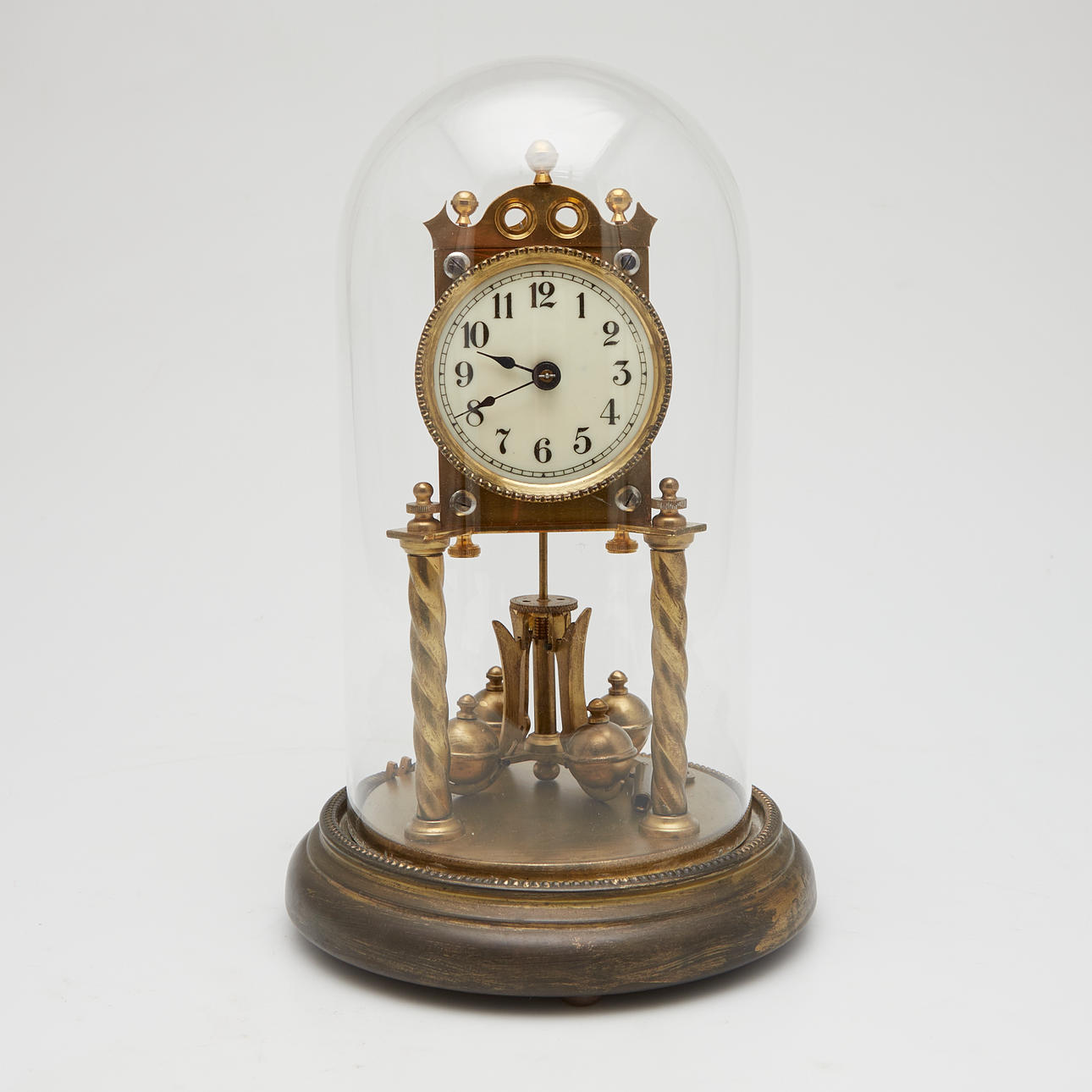 Year clock with rotating pendulum, around 1880/1890, Germany.