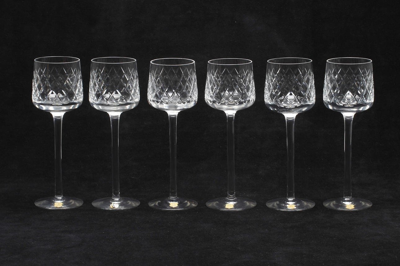 VITVINSGLAS, 6 st. "Carina", Åfors.