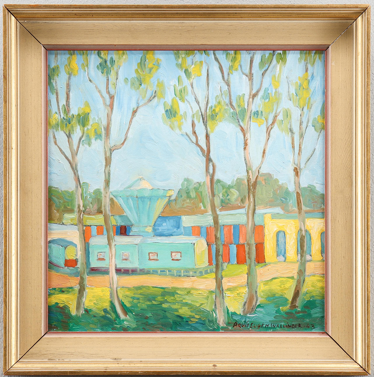 ARVID EUGEN WALLINDER oil on panel, signed -43.