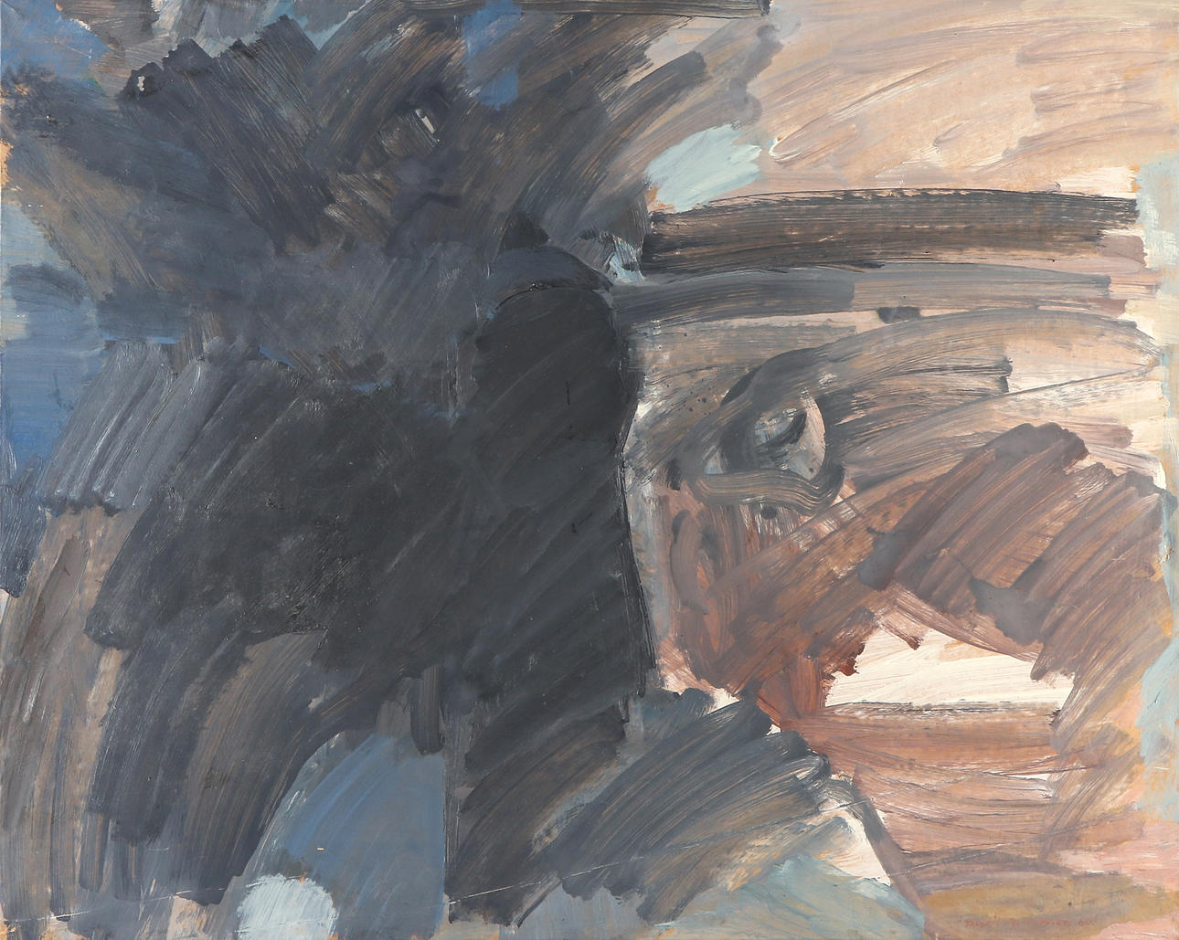 UNKNOWN ARTIST. Oil painting on canvas. Composition. It's unsigned.