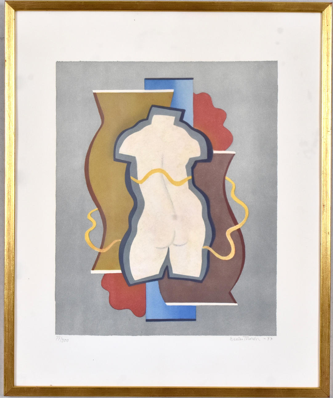 ESAIAS THORÉN. color lithography, White torso.