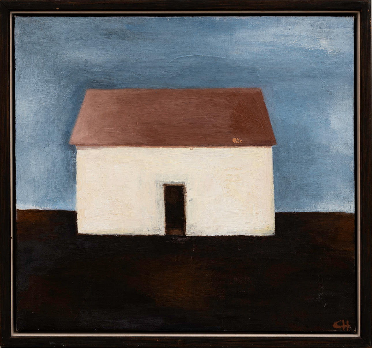 CARIN HILDEBRAND. Oil on panel, House, signed, CH, dated verso 1995.