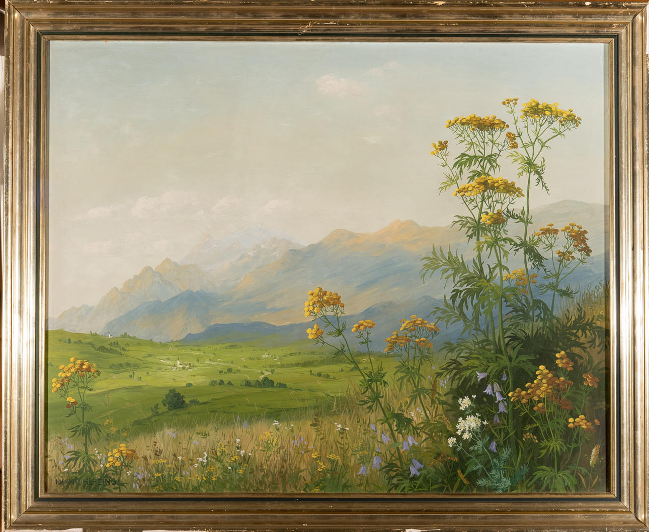 MINNI HERZING. olja på papp.