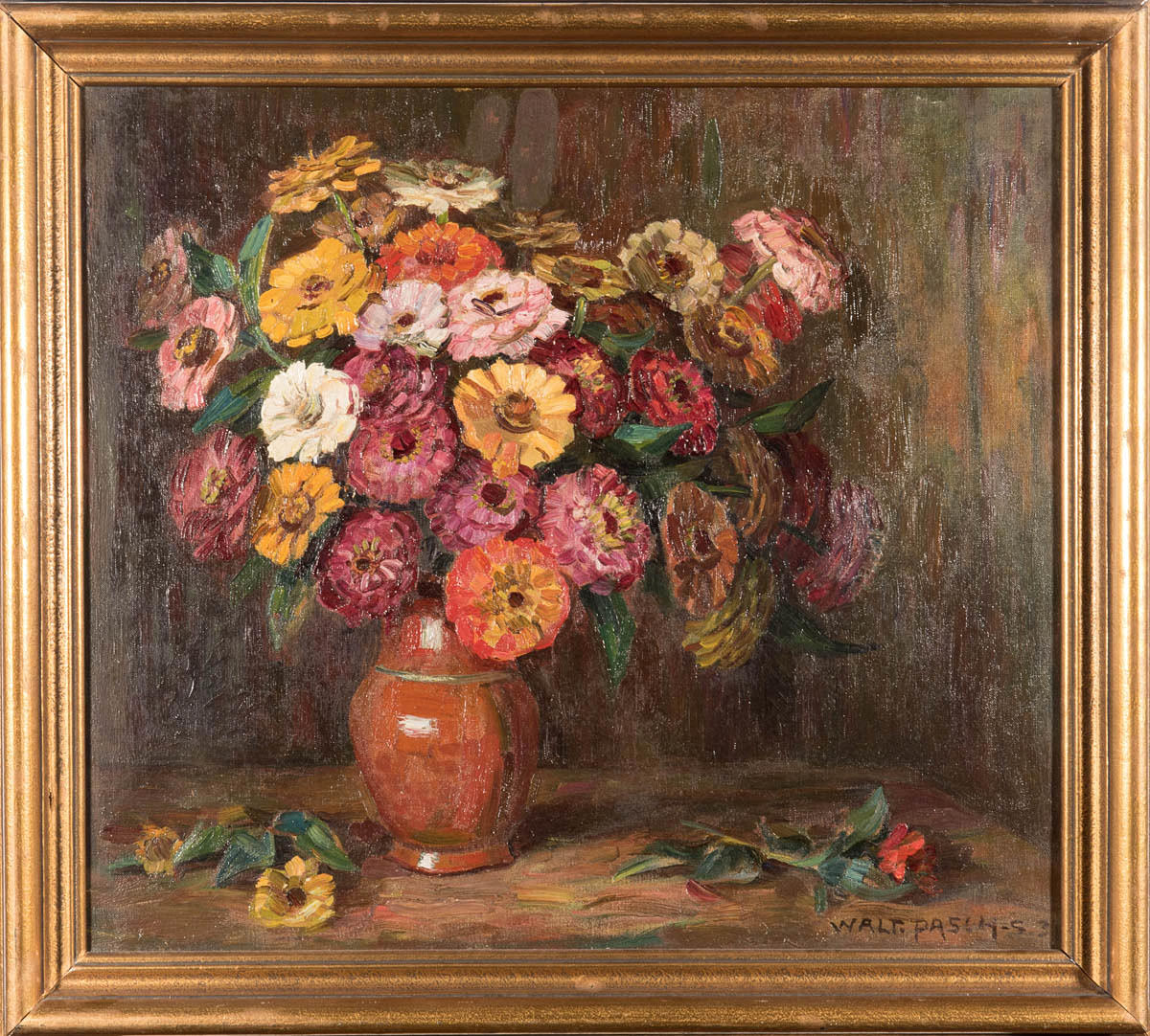 WALTER PASCH. Stilleben, blommor.