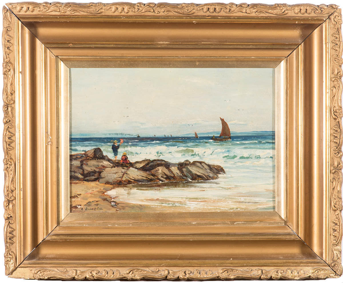 COLIN HUNTER. Barn på stranden.