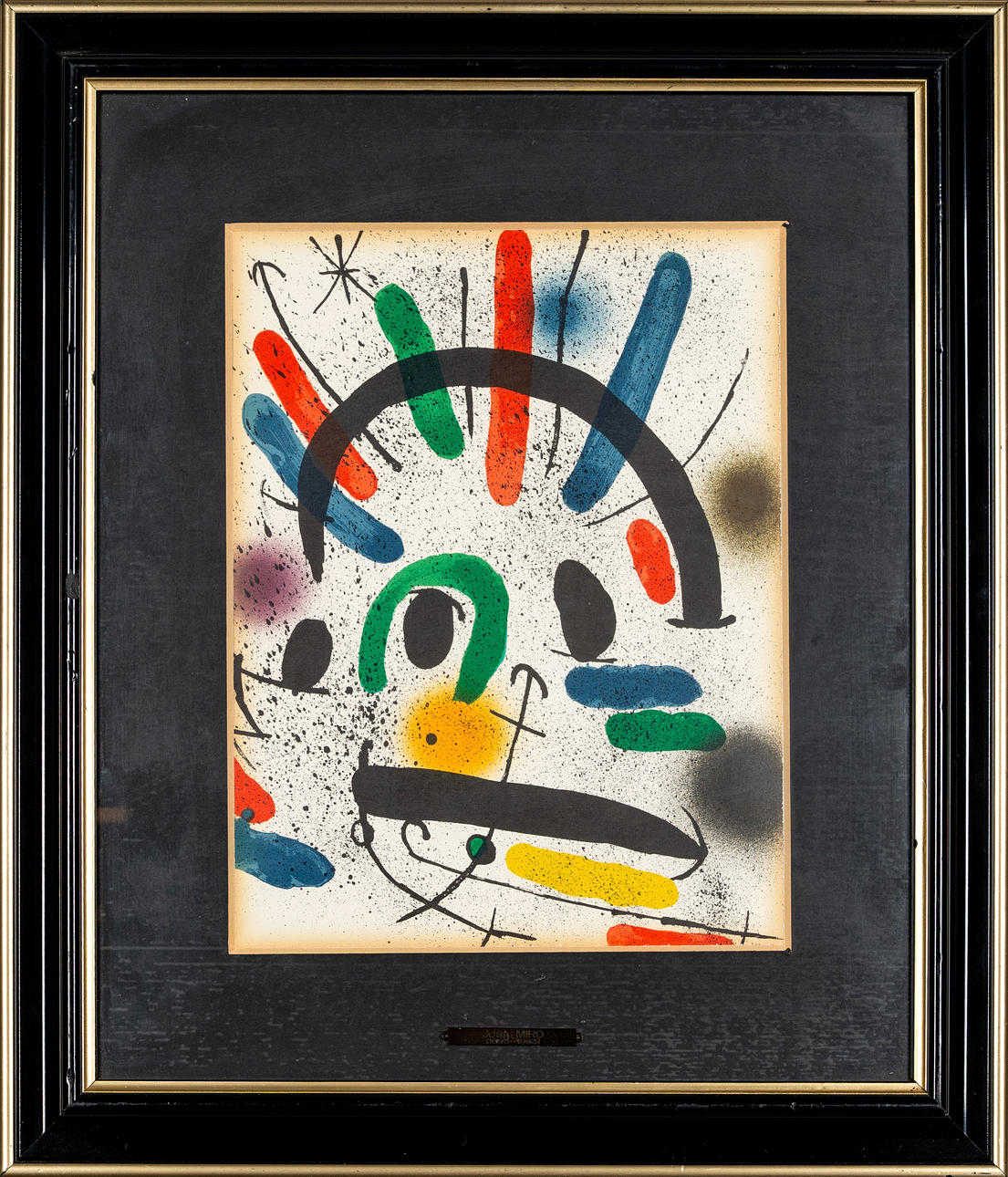 JOAN MIRÓ. COLOR LITHOGRAPHY. Unsigned 20th century.