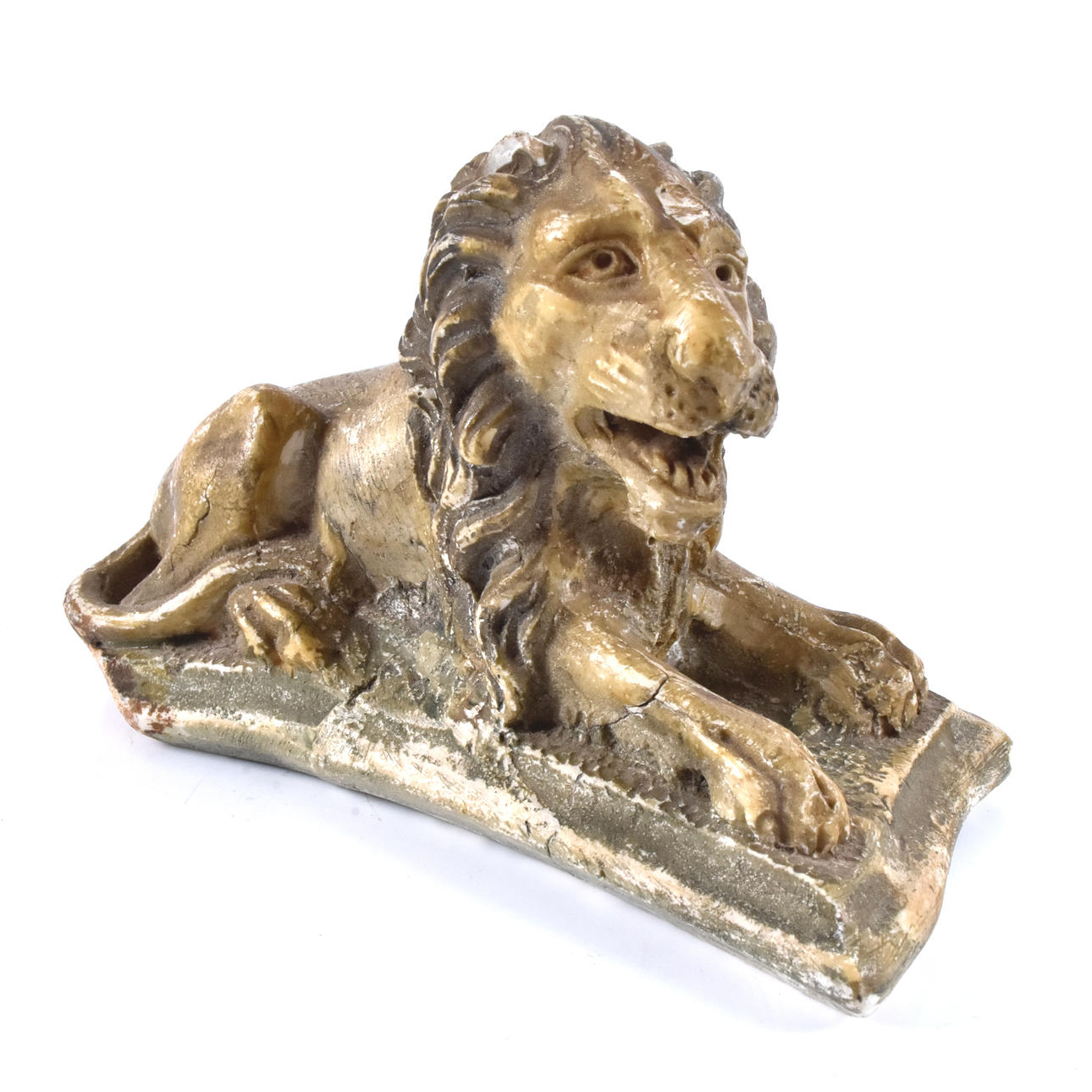 LYING LION, marble? , 19th century.