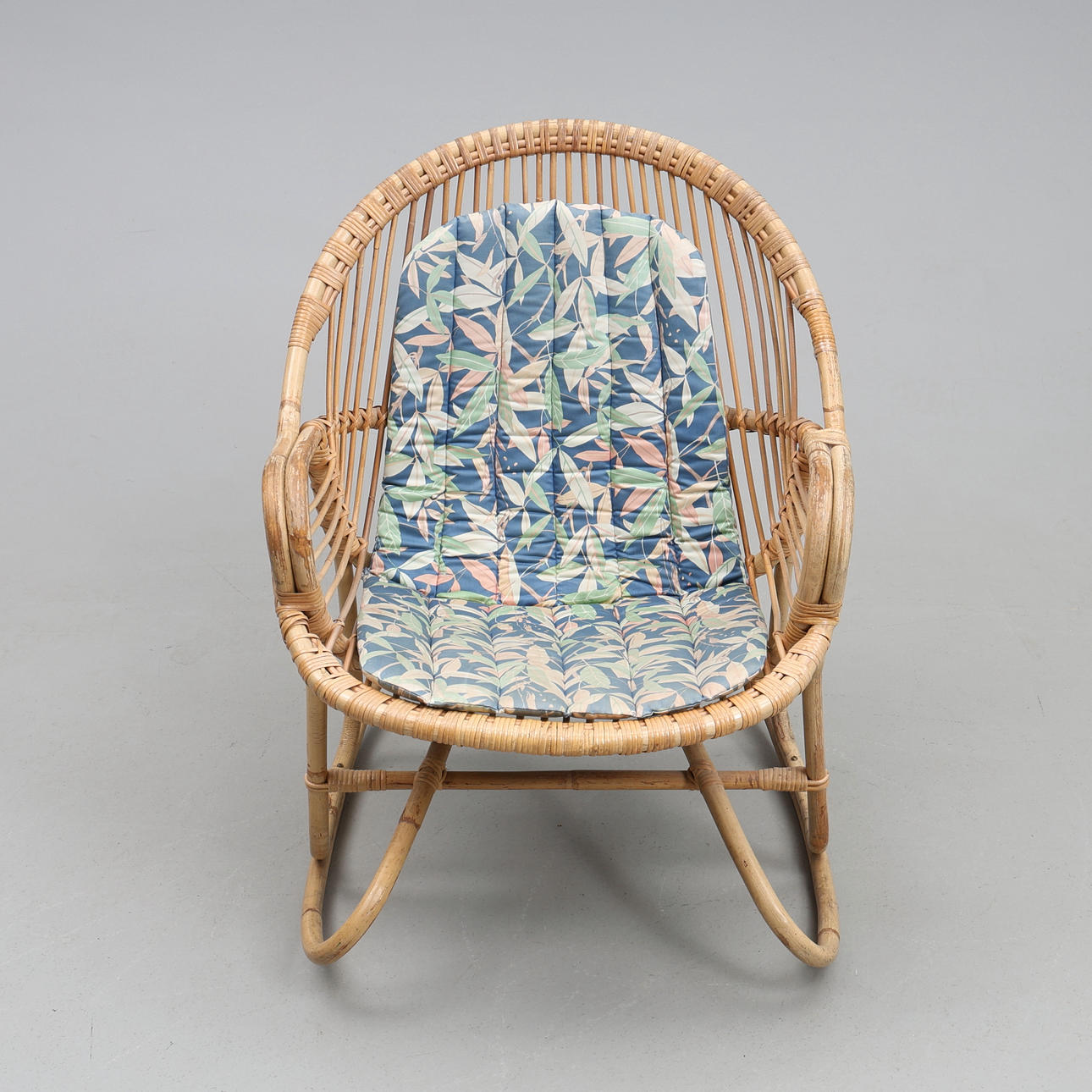 ROBERT WENGLER, a rattan rocking chair. Denmark.