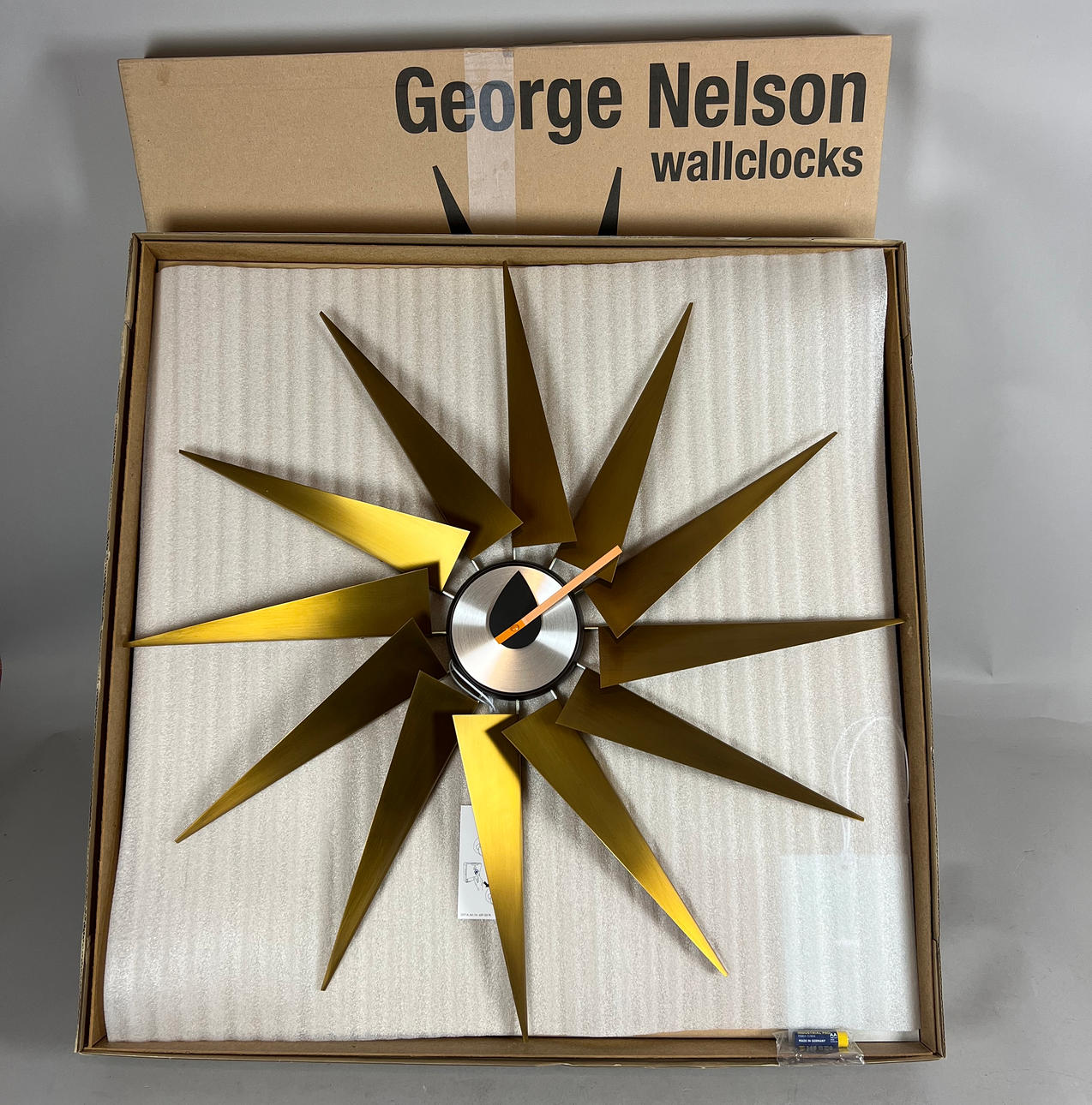 GEORGE NELSON. LARGE VITRA WALL CLOCK TURBINE CLOCK.