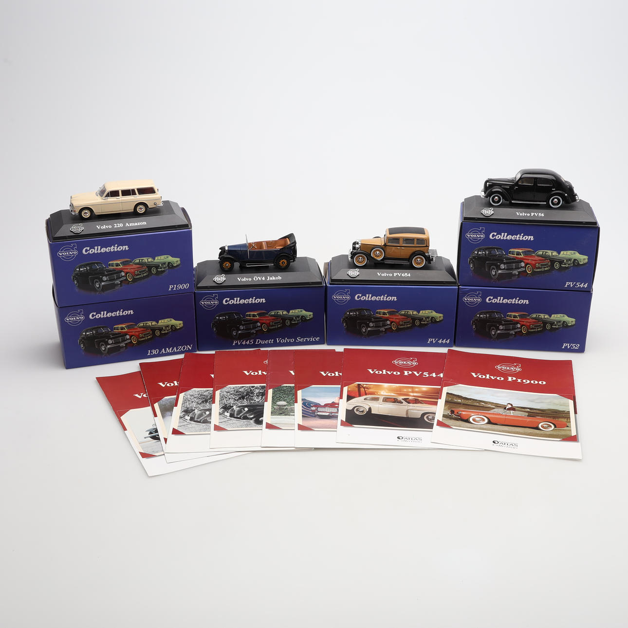 MODELLBILAR, 10 stycken, Volvo Collection, skala 1:43, Edition Atlas ...