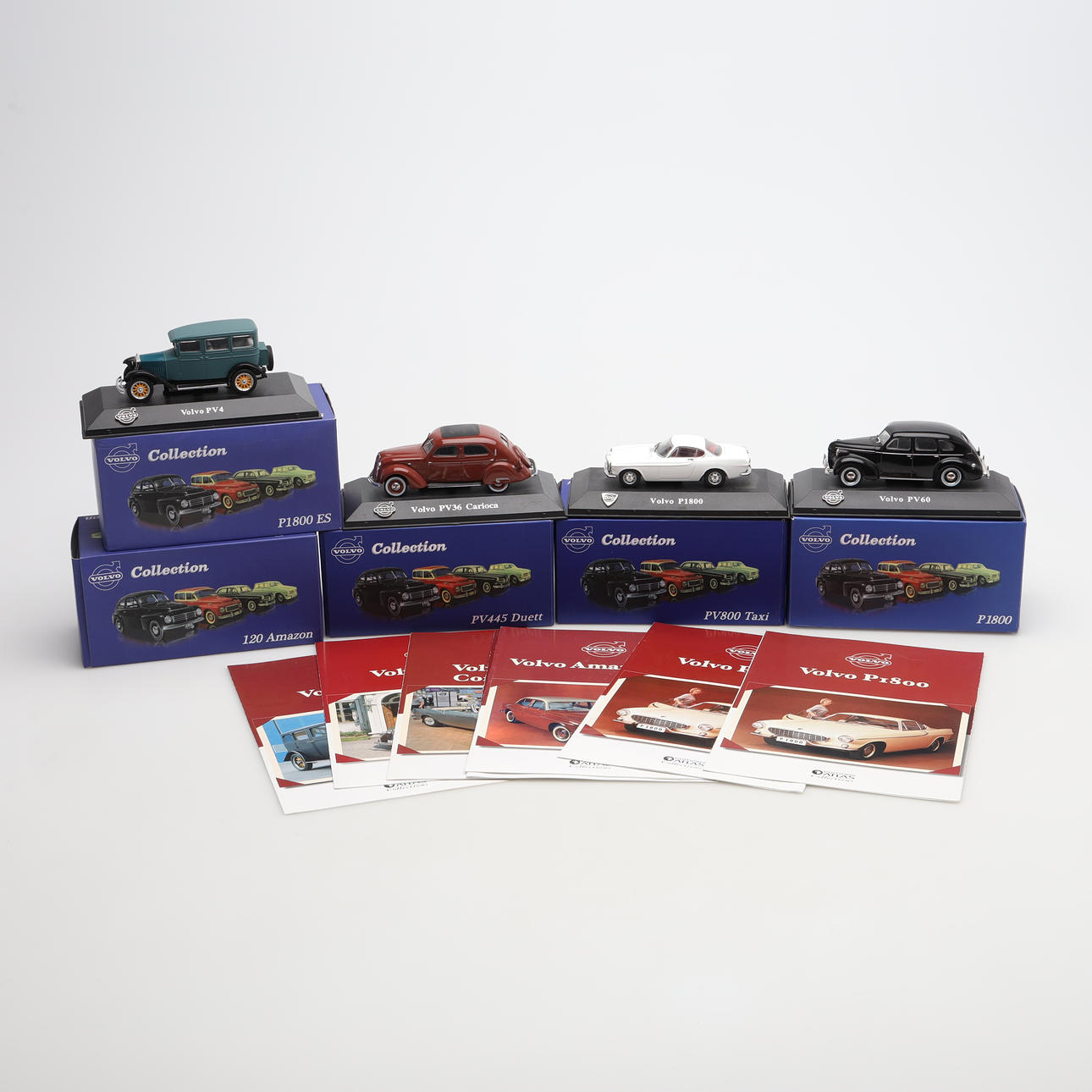 MODELLBILAR, 9 stycken, Volvo Collection, skala 1:43, Edition Atlas ...