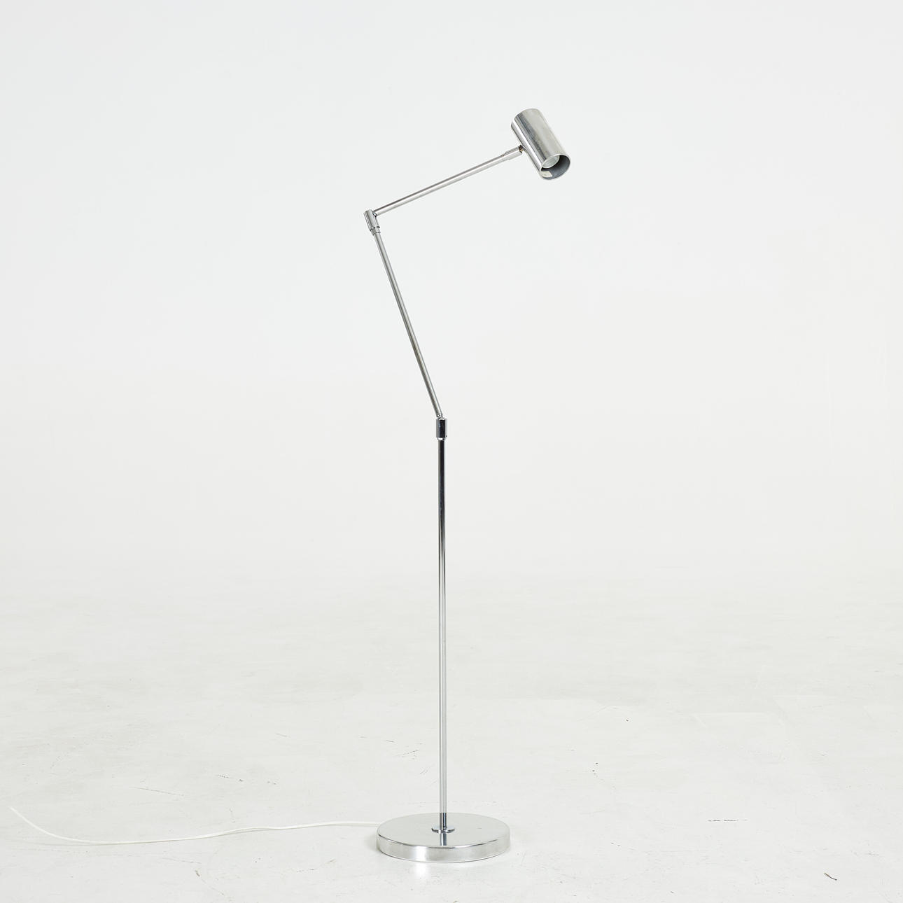 FLOOR LAMP, “Minipoint”, chrome, Studio Construction & Bergboms for Örsjö lighting, marked Typ 299.