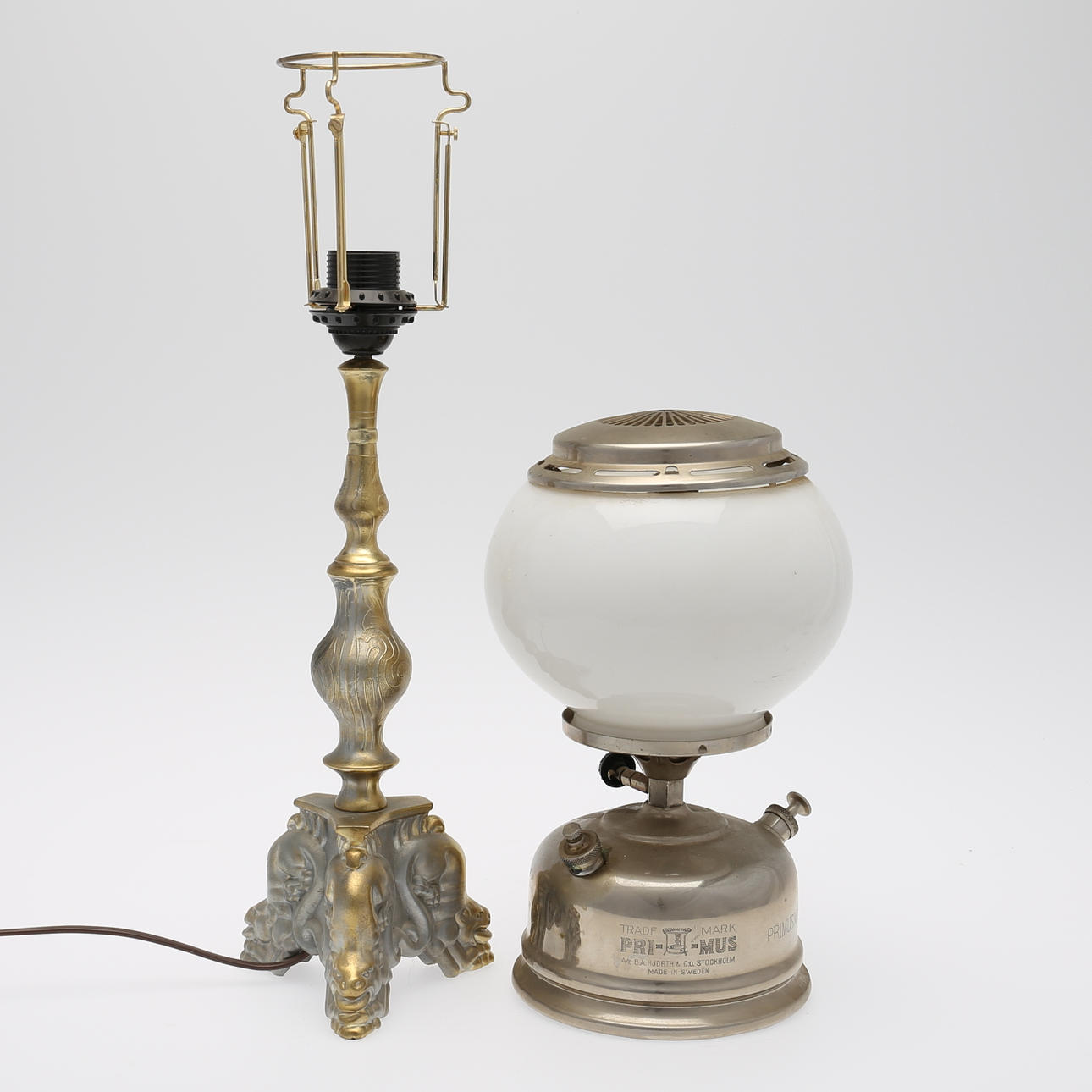 PRIMUSLYKTA, AB Hjort & C.O Stockholm, samt LAMPFOT.