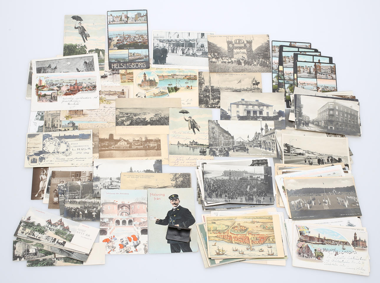 VYKORT, drygt 100 st, topografi Helsingborg, 1900-talets början.