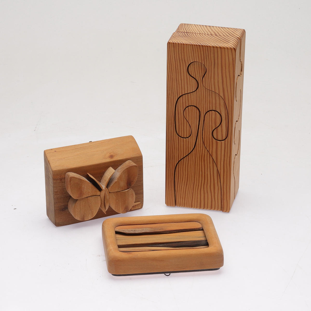 THREE WOODEN OBJECTS, Gunnar Kanevad/Krister Norblad.