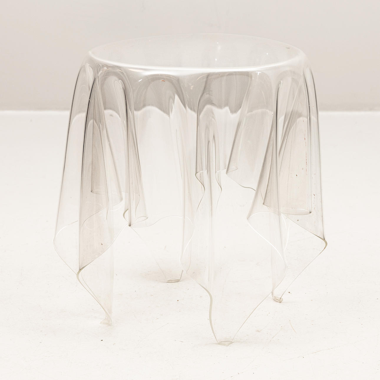 JOHN BRAUER. Side table, “Illusion”, acrylic plastic, Essey, with certificate.