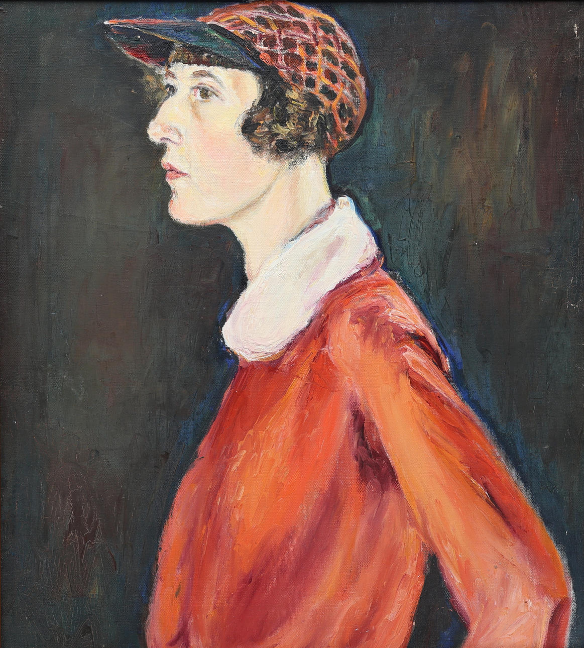 GERTRUDE KLEIN. Oil on canvas, self-portrait.