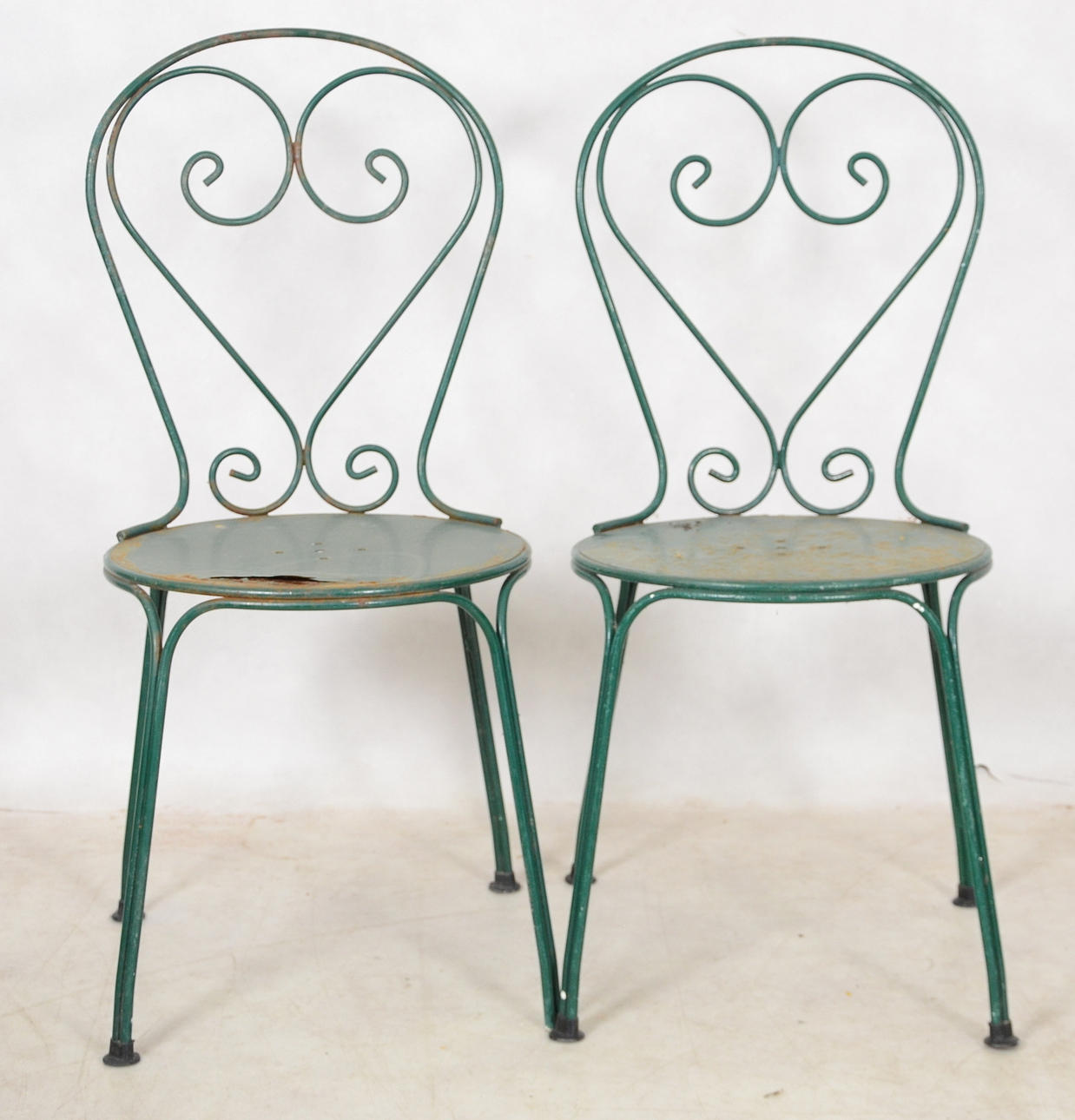 TRÄDGÅRDSSTOLAR, 1-par, bemålad metall, Byarums Bruk.