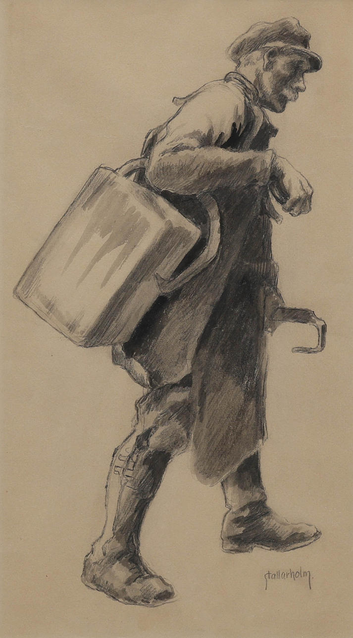 UNO STALLARHOLM. Drawing, signed Stallarholm.