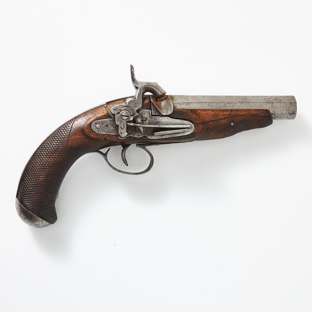 SLAG LOCK PISTOL, Spanish, with miquelet lock, barrel signed Martin ...