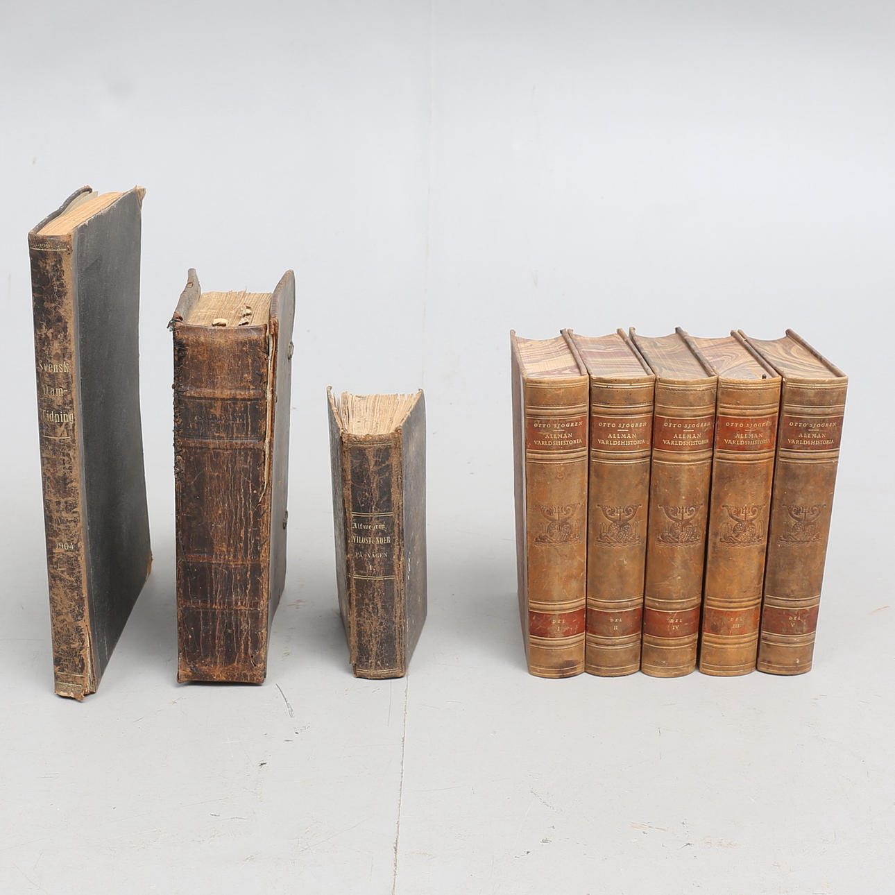 BÖCKER, 8 delar, bl.a, Otto Sjögren Allmän världshistoria.