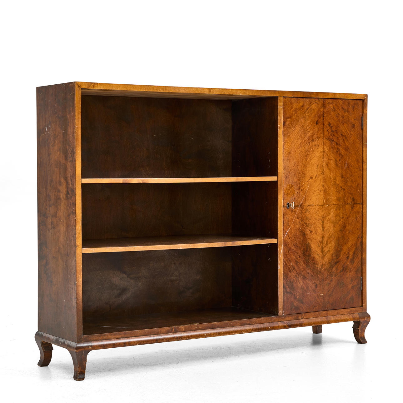 Bookcase, 1920/30's, low model with cabinet.