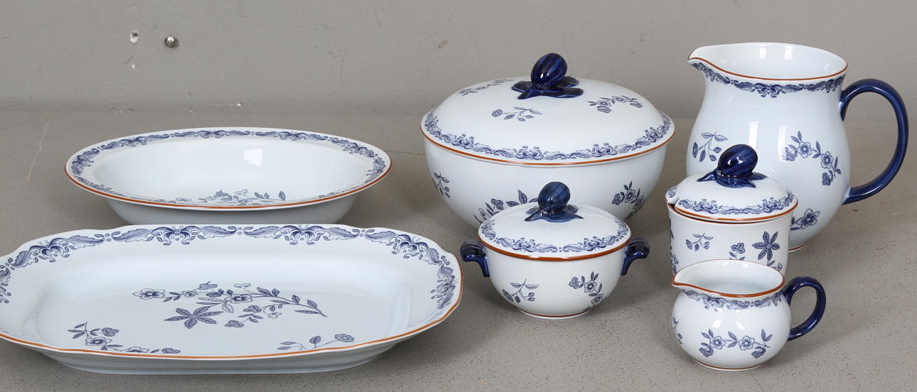 SERVISDELAR, 7 delar, Ostindia, Rörstrand.