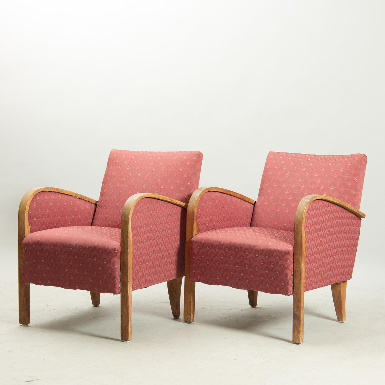 FÅTÖLJER, 1 par, björk, Art Deco.