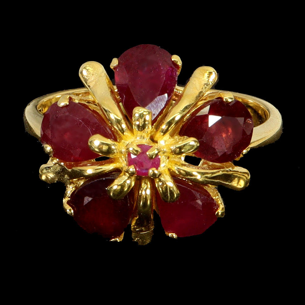 RUBY SILVER RING.