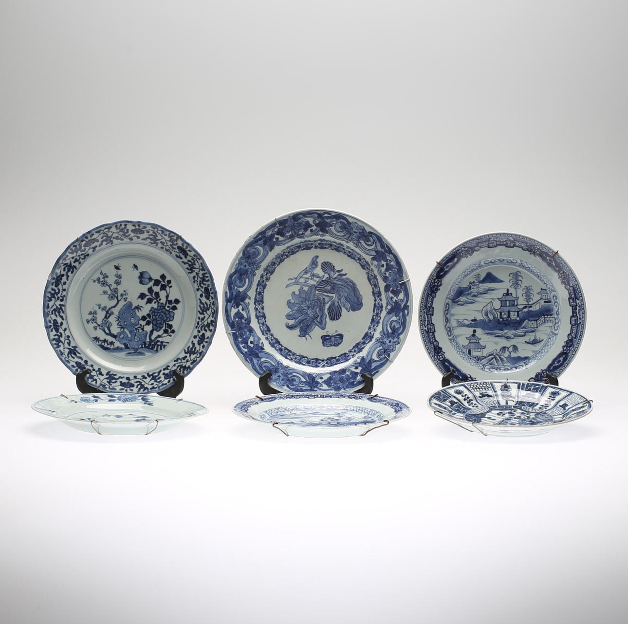 TALLRIKAR, 6 st, porslin, Kina, 1800-/1900-tal.