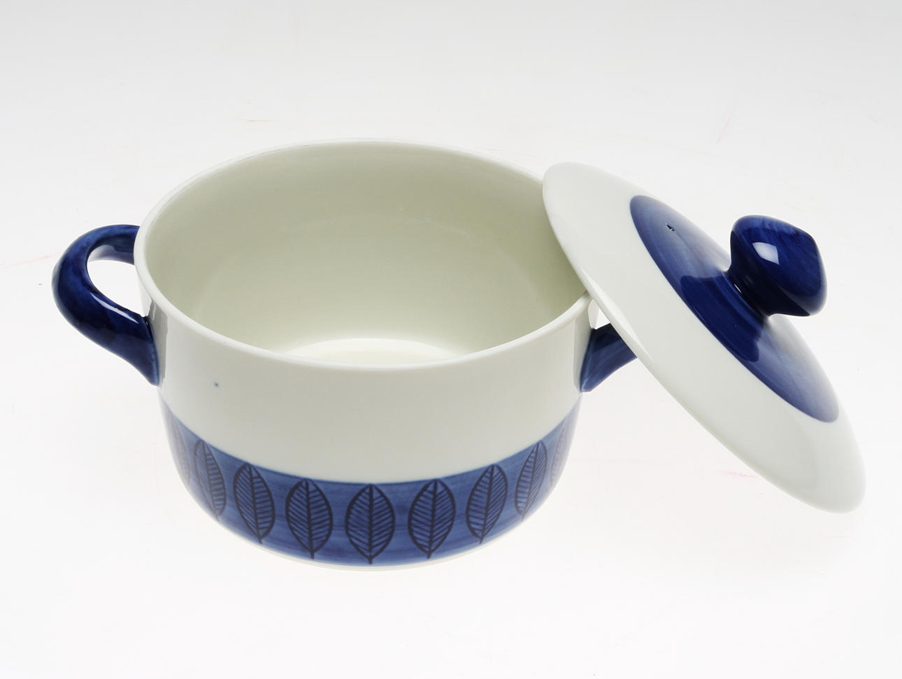 KAROTT med lock, Koka Blå, Hertha Bengtsson, Rörstrand.