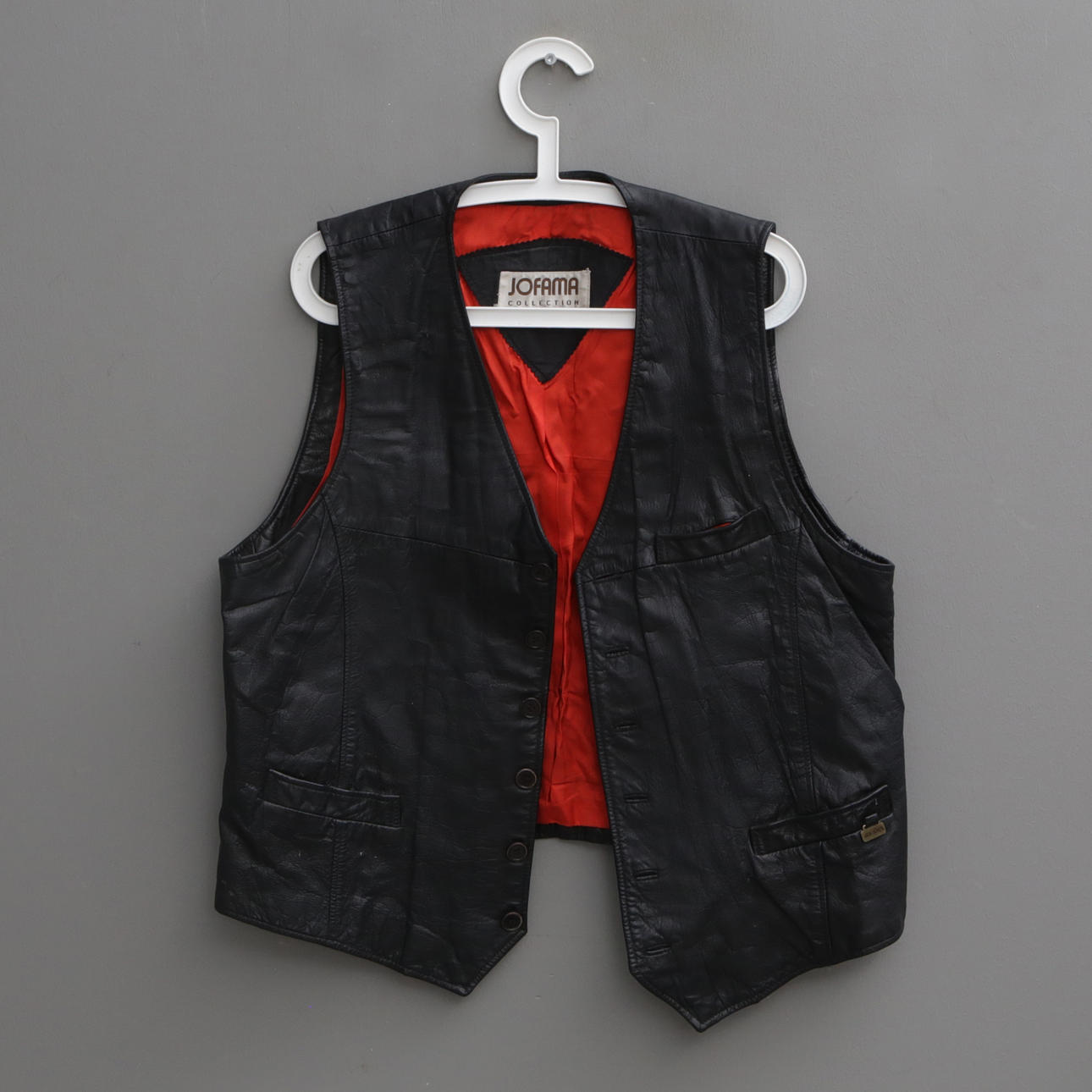 VEST, Jofama, leather.