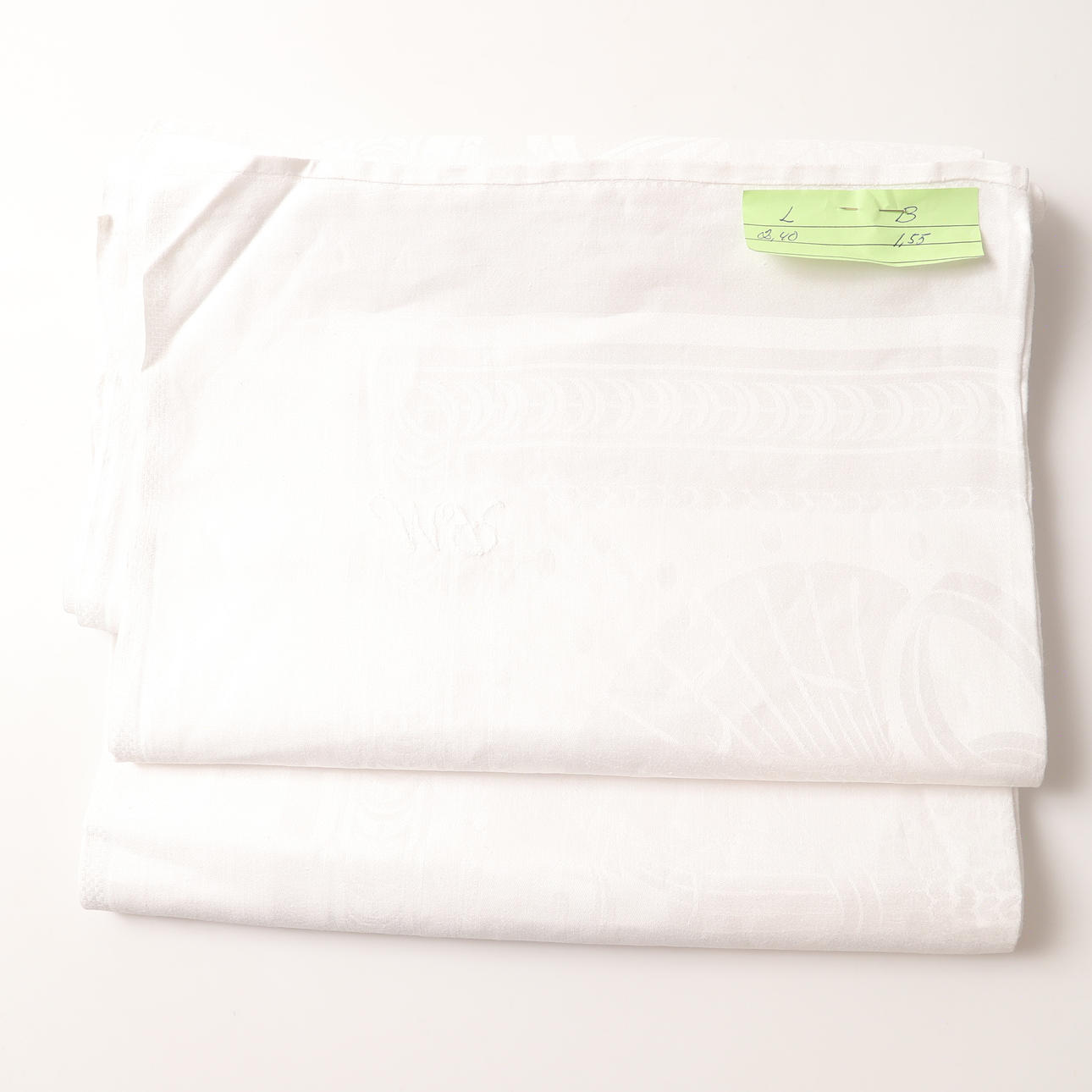 A canvas, linen damask, 20th century.